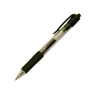 STYLO BILLE RÉTRACTABLE ENCRE GEL VERT POINTE MOYENNE BUDGET