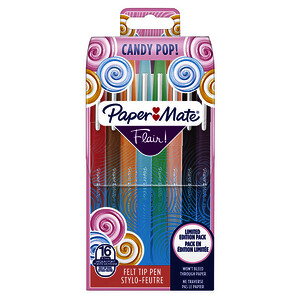 POCHETTE 16 FEUTRES FLAIR CANDY POP ASS PTE MOY PAPERMATE