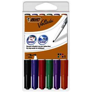 POCHETTE DE 6 VELLEDA 1741 COL ASS PTE OGIVE BIC