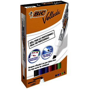 POCHETTE DE 4 VELLEDA 1791 COL ASS PTE BISEAUTÉE BIC