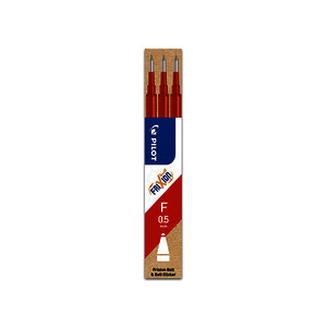3 RECHARGES POUR FRIXION BALL & CLICKER ROUGE PTE FINE PILOT