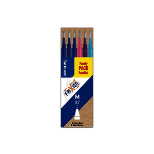 6 RECHARGES FRIXION BALL & CLICKER BL RS VI TU PTE MOY PILOT