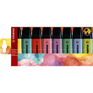 8 SURLIGNEURS BOSS ORIGINAL PASTELS ASSORTIS PTE BISEAUTÉE