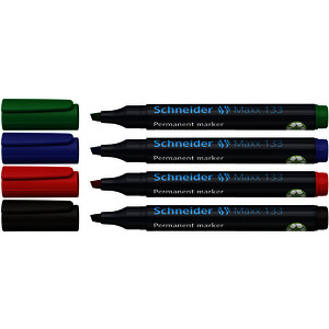 POCHETTE DE 4 MARQUEURS PERMANENTS 133 SCHNEIDER