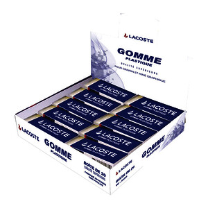 BOÎTE DE 20 GOMMES 6,4 X 2,2 X 0,8 CM LACOSTE