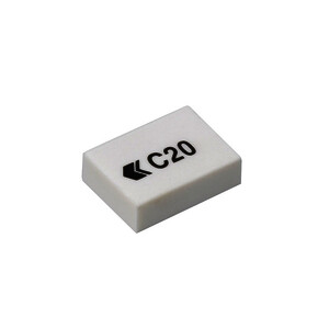 BOITE DE 45 GOMMES PLASTIQUE 3,1 X 2,3 X 1 CM - BLANC