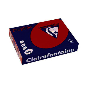 RAMETTE A4 80G ROUGE GROSEILLE TROPHEE CLAIREFONTAINE