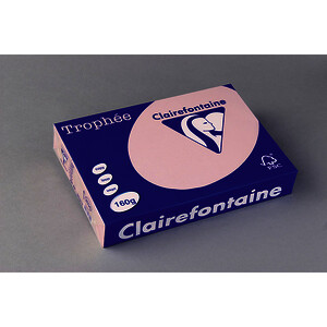 RAMETTE 250 FLES A4 160G ROSE TROPHEE CLAIREFONTAINE
