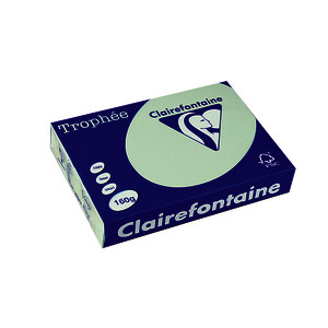 RAMETTE 250 FLES A4 160G VERT TROPHEE CLAIREFONTAINE