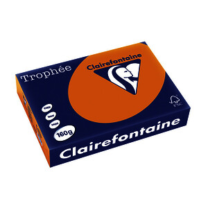 RAMETTE DE 250 FLES A4 160G ORANGE TROPHEE CLAIREFONTAINE