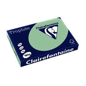 RAMETTE DE 250 FLES A3 160G VERT TROPHEE CLAIREFONTAINE