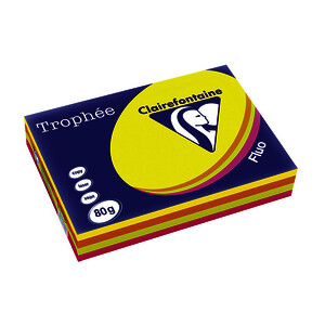 RAMETTE A3 80G ASSORTI FLUO TROPHEE CLAIREFONTAINE
