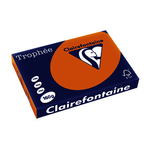 RAMETTE DE 250 FLES A3 160G ORANGE TROPHEE CLAIREFONTAINE