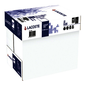 CARTON DE 5 RAMETTES A3 80G BLANC LACOSTE