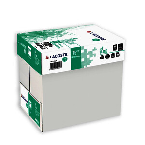 CARTON DE 5 RAMETTES A4 75G BLANC LACOSTE