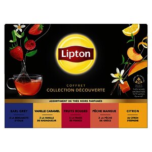 COFFRET DE 50 SACHETS DE THÉ PARFUMÉS PYRAMID LIPTON