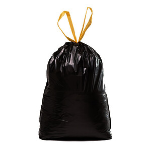 CARTON 100 SACS POUBELLES NOIRS LIENS COULISSANTS 50 L 28 µ