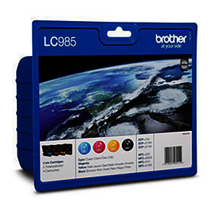 BROTHER LC985 PACK 4 CART. NO + 3 COL D'ORIGINE (LC985)