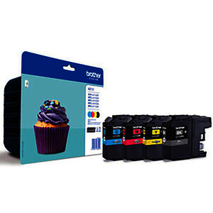 BROTHER LC123 PACK 4 CART. NO + 3 COL D'ORIGINE (LC123VALBP)