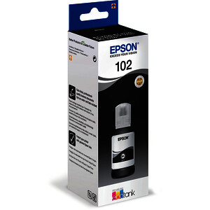 EPSON 102 BOUTEILLE D'ENCRE NOIRE D'ORIGINE (C13T03R140)