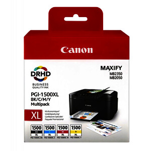 CANON 1500XL PACK 4 CART. NO + 3 COL D'ORIGINE (PGI1500XL)