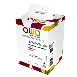 CARTOUCHE JET D'ENCRE REMAN. PR CANON PGI 2500XL NOIRE OWA