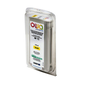 CART. JET D'ENCRE REMANUFACTURÉE POUR HP C9373A 72 JAUNE OWA