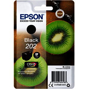 EPSON 202 CARTOUCHE D'ENCRE NOIRE D'ORIGINE (C13T02E14020)
