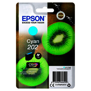 EPSON 202 CARTOUCHE D'ENCRE CYAN D'ORIGINE (C13T02F24020)