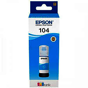 EPSON 104 BOUTEILLE D'ENCRE CYAN D'ORIGINE (C13T00P240)
