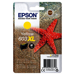 EPSON 603XL CARTOUCHE D'ENCRE JAUNE D'ORIGINE (C13T03A44010)