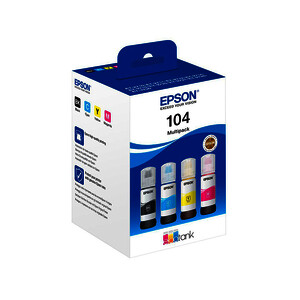 EPSON 104 PACK 4 BOUT. NO + 3 COL D'ORIGINE (C13T00P640)