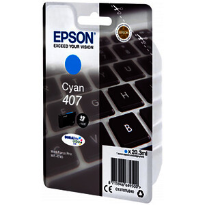 EPSON 407 CARTOUCHE D'ENCRE CYAN D'ORIGINE (C13T07U240)