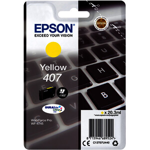 EPSON 407 CARTOUCHE D'ENCRE JAUNE D'ORIGINE (C13T07U440)