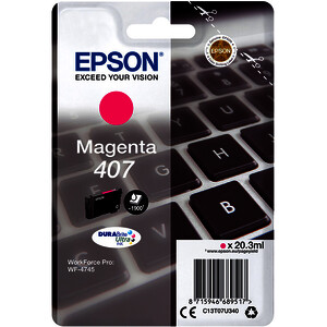 EPSON 407 CARTOUCHE D'ENCRE MAGENTA D'ORIGINE (C13T07U340)