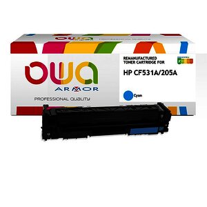 TONER LASER REMANUFACTURÉ POUR HP CF531A 205A CYAN OWA