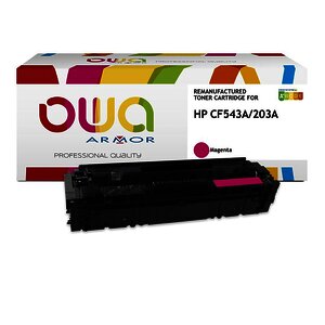 TONER LASER REMAN. POUR HP CF543A 203A MAGENTA OWA