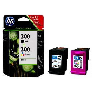 HP 300 PACK 4 CART. NO + 3 COL D'ORIGINE (CN637EE)