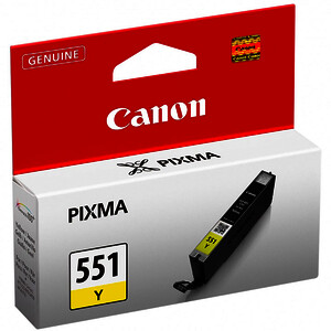 CANON 551 CARTOUCHE D'ENCRE JAUNE D'ORIGINE (CLI551Y)