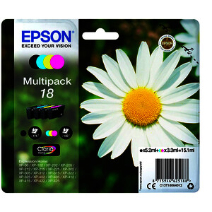 EPSON 18XL PACK 4 CART. NO + 3 COL D'ORIGINE (C13T181640)
