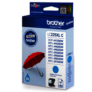 BROTHER LC225XL CARTOUCHE D'ENCRE CYAN D'ORIGINE (LC225XLC)