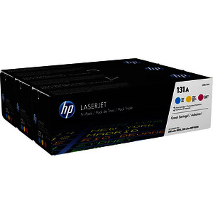 HP 131A PACK 3 TONERS LASER 3 COL D'ORIGINE (U0SL1AM)