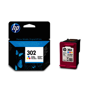 HP 302 CARTOUCHE D'ENCRE TROIS COULEURS D'ORIGINE (F6U65AE)