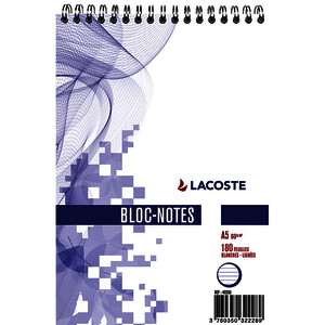 BLOC DE BUREAU A5 14,8X21CM LIGNÉ 90 FEUILLES 60G/M2