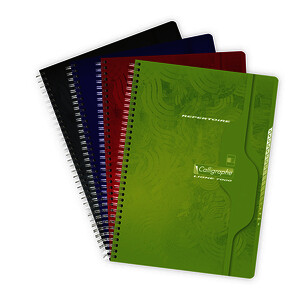 RÉP ALPHAB PAP 70G/M² 180P 5X5 SPIRALE 21X29,7CM CALLIGRAPHE