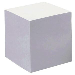 BLOC-CUBE ENCOLLÉ 9X9X9CM 80G/M2 BLANC RECYCLÉ