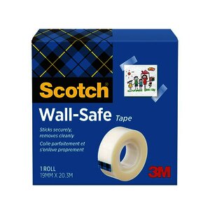 ADHÉSIF INVISIBLE REPO SCOTCH WALL SAFE 19 MMX20,3M 3M