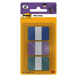 3X12 MARQUE-PAGES 25X38 MM RIGIDE PASTEL BL, VI, VR POST IT
