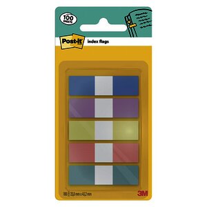 5X20 MARQUE-PAGES ÉTROITS 12X44 MM ASSORTIS PASTELS POST IT