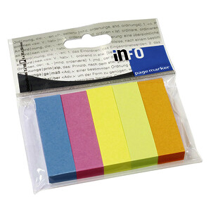 5 X 100 MARQUE-PAGES EN PAPIER REPO ASSORTIS LACOSTE